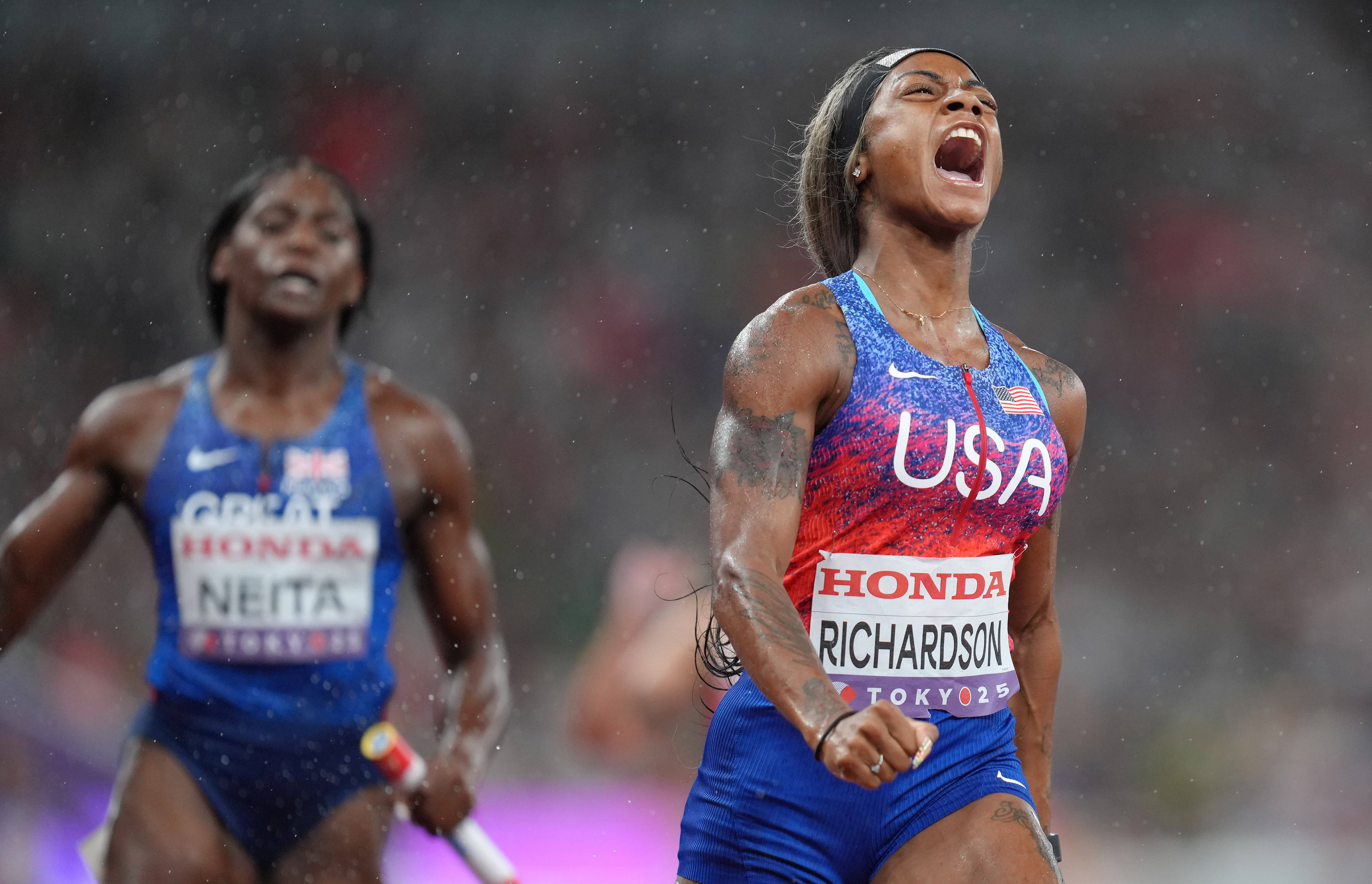 田径女子米决赛:牙买加选手冠军 田径女子米决赛:牙买加选手冠军